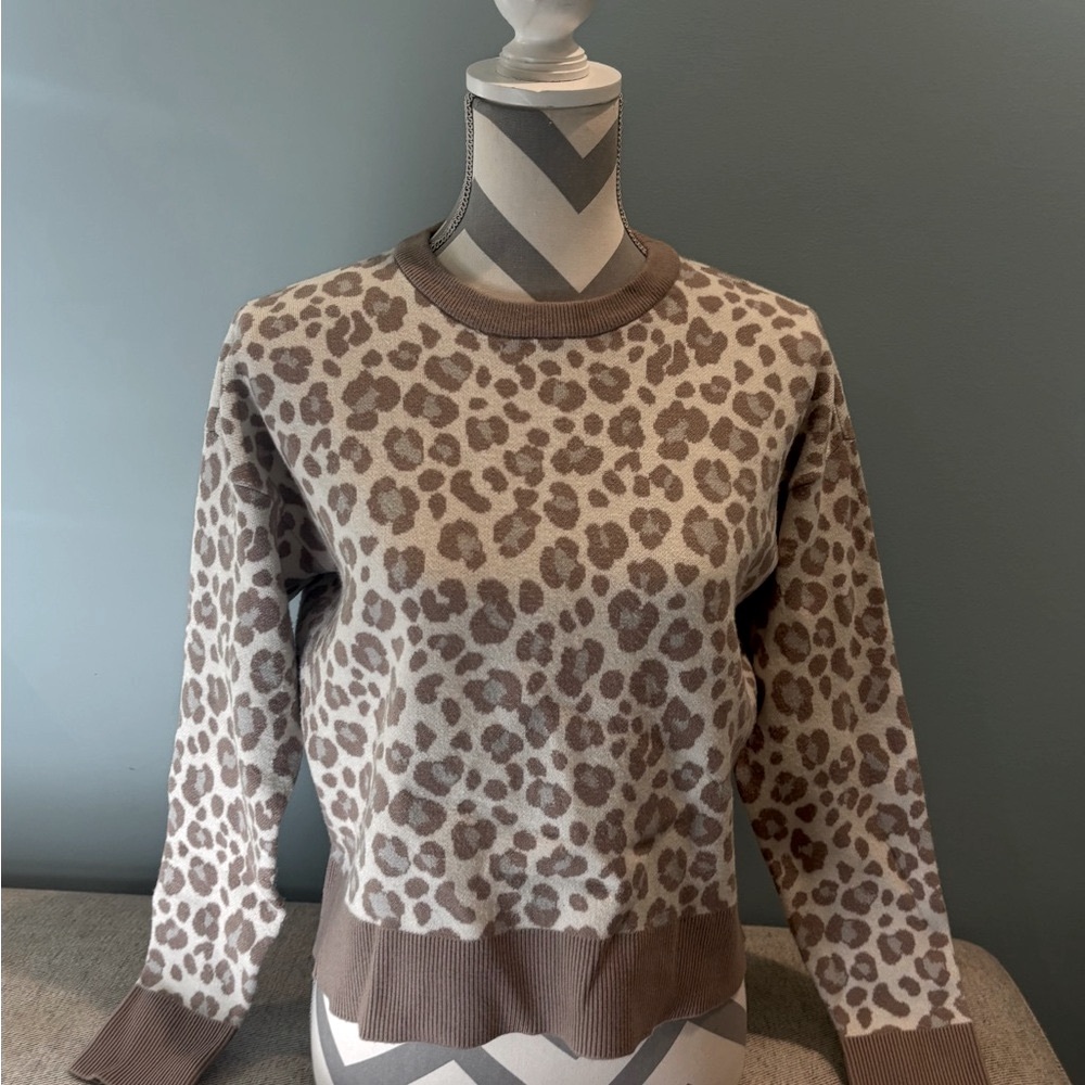 DKNY Leopard Print Sweater